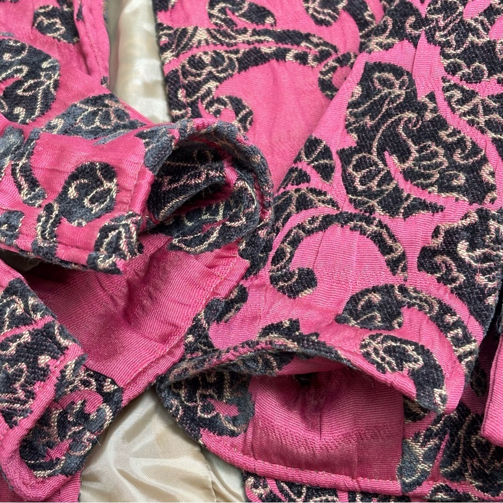Painted Pony Elegant Pink and Black Embroidered Jacket Lined Women’s Size XS - Picture 7 of 8